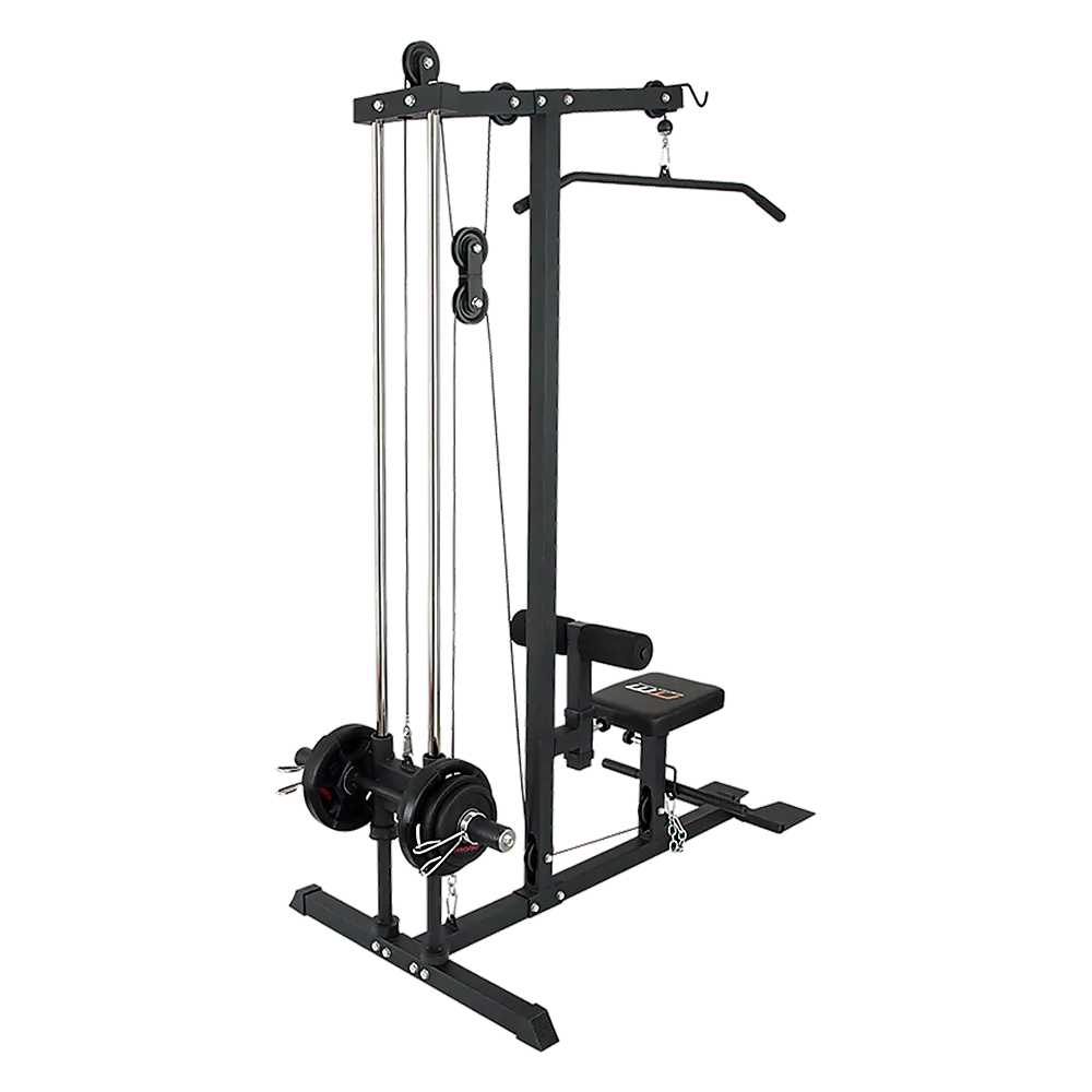 Heavy Duty Lat PullDown & Low Row Machine with Accessories