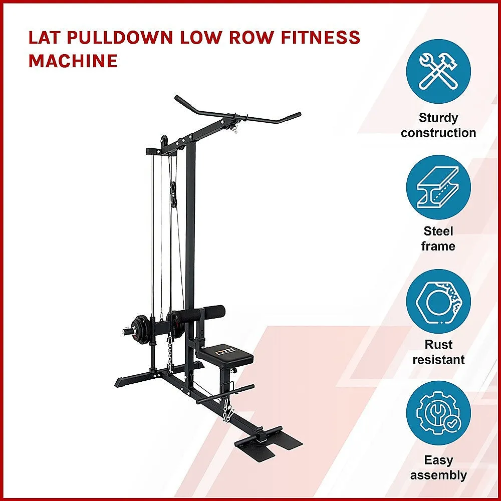 Heavy Duty Lat PullDown & Low Row Machine with Accessories