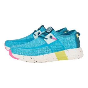 HEY DUDE Women's Sirocco Sport Stripe (Teal)