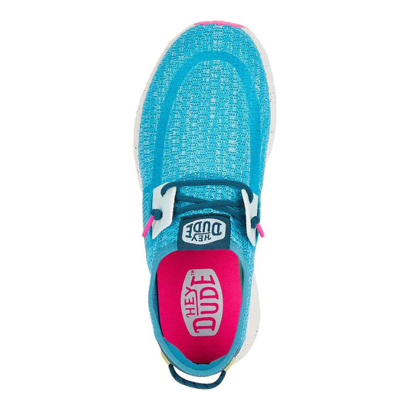 HEY DUDE Women's Sirocco Sport Stripe (Teal)