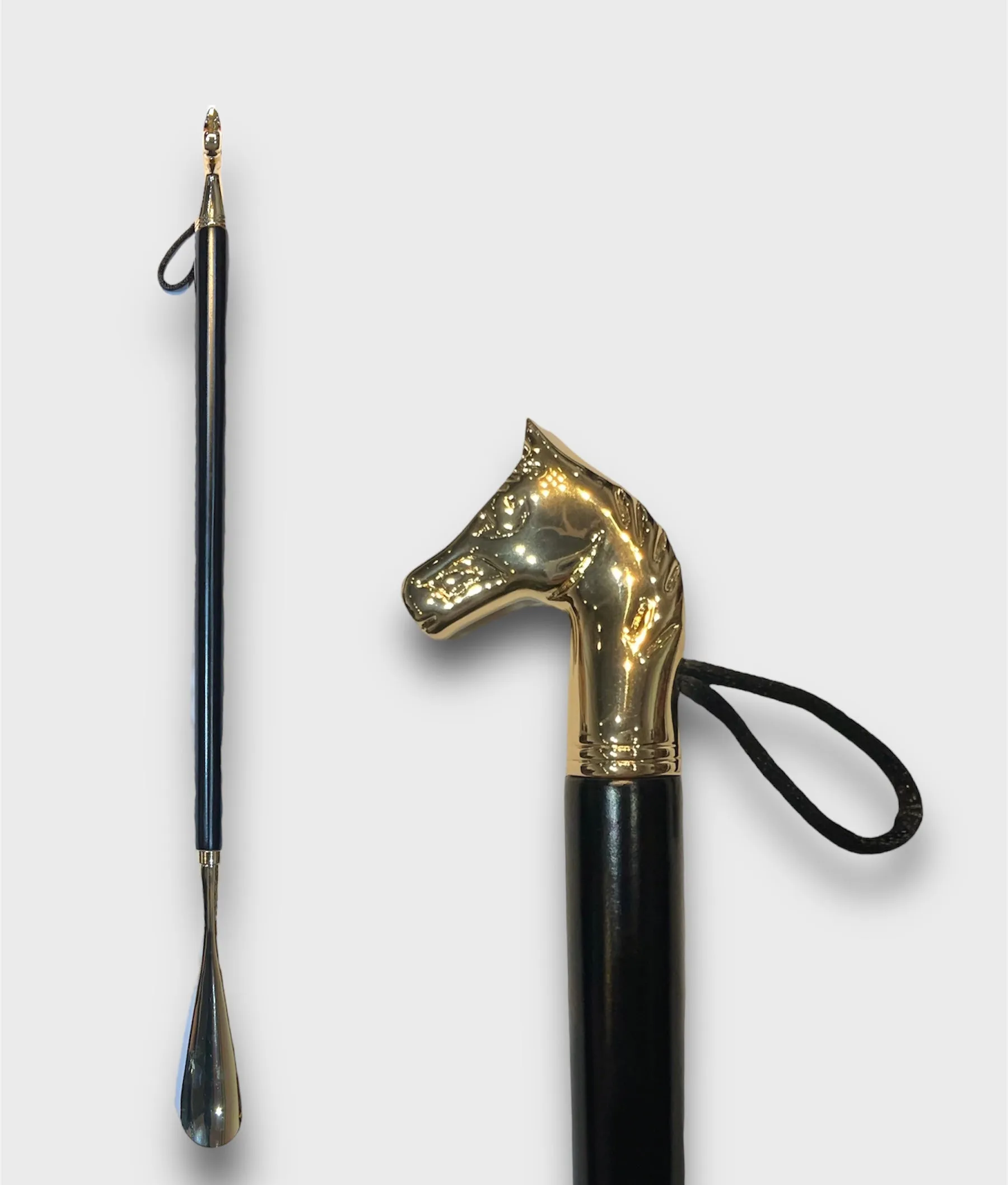 Horse Shoe Horn - Black & Gold