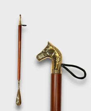 Horse Shoe Horn - Brown & Gold