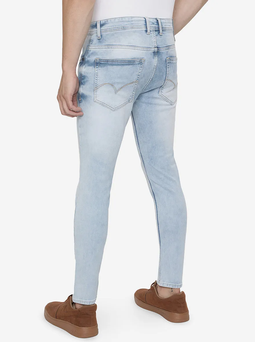 Ice Blue Washed Rider Fit Jeans | JadeBlue