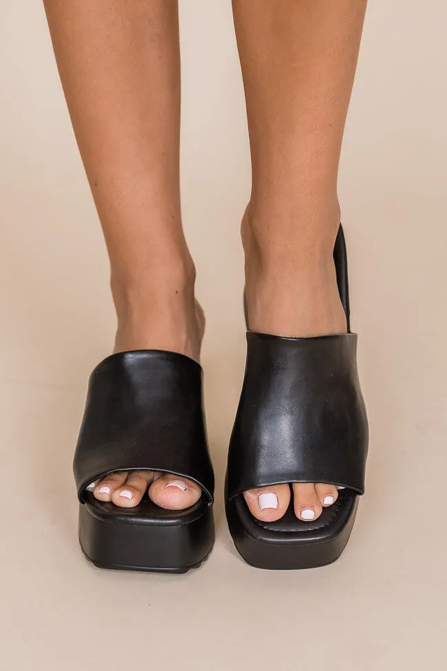 Jaclyn Black Chunky Heels FINAL SALE