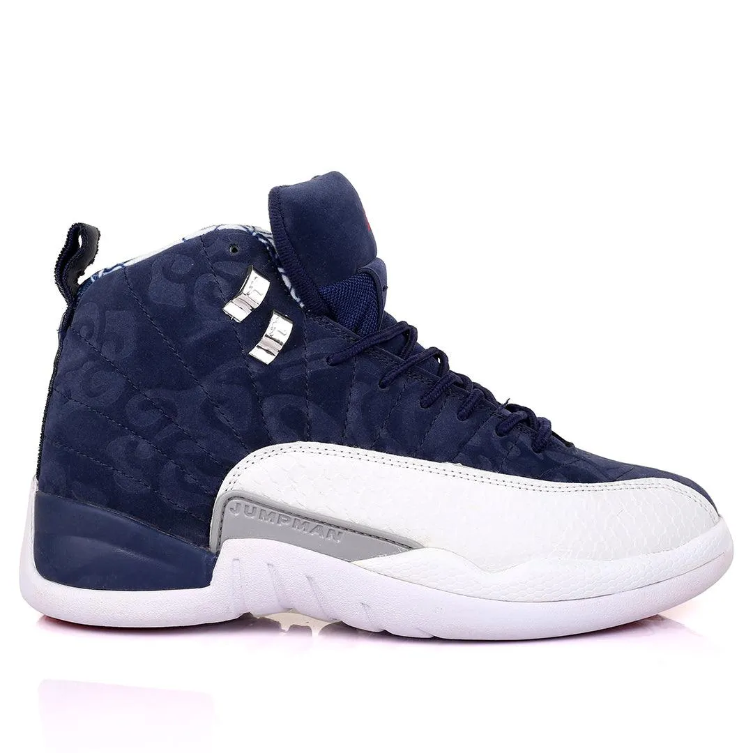 JD Jumpman Exquisite Blue And White High Heel Sneakers