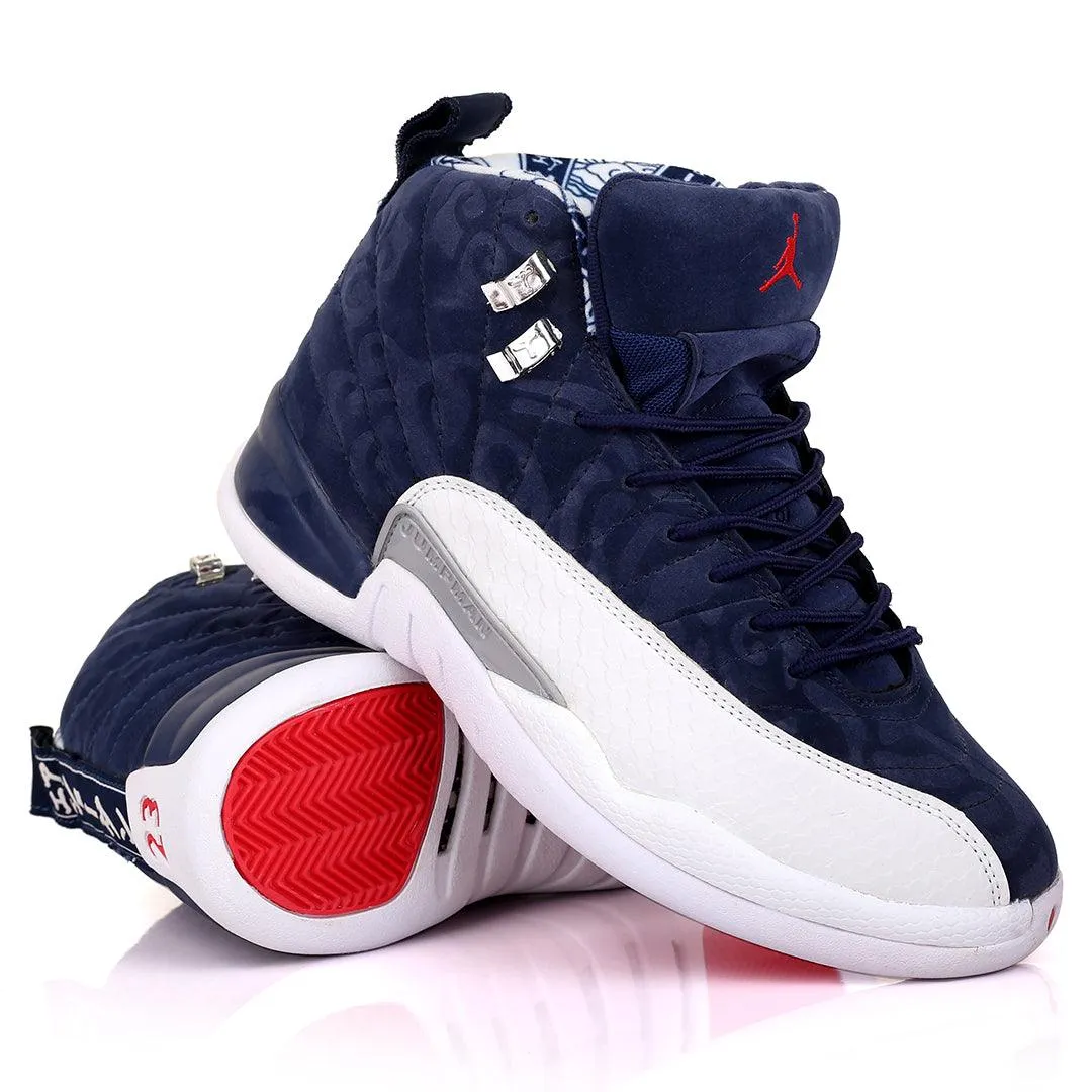 JD Jumpman Exquisite Blue And White High Heel Sneakers