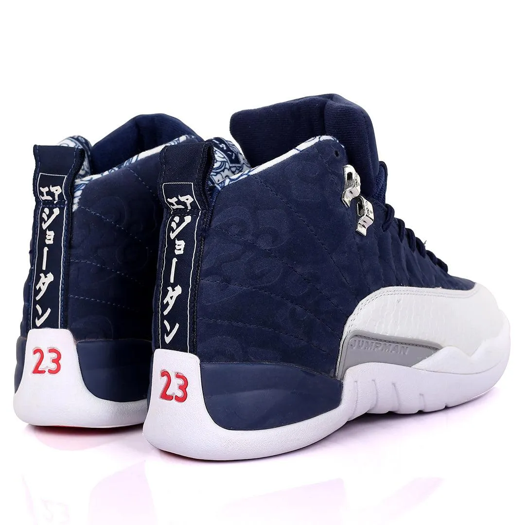 JD Jumpman Exquisite Blue And White High Heel Sneakers