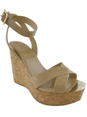 Jimmy Choo Papyrus Patent Cork Wedge Size 6.5