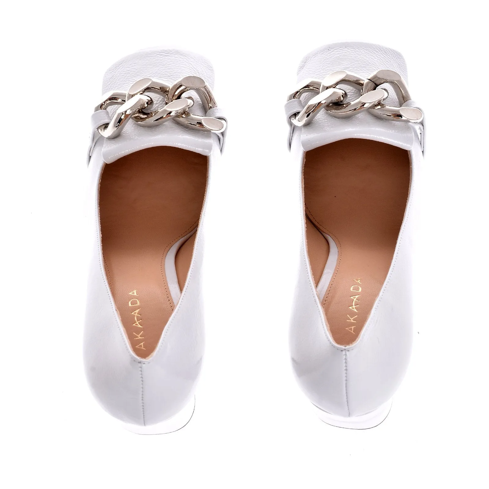 Kaiya White Naplak Shoes