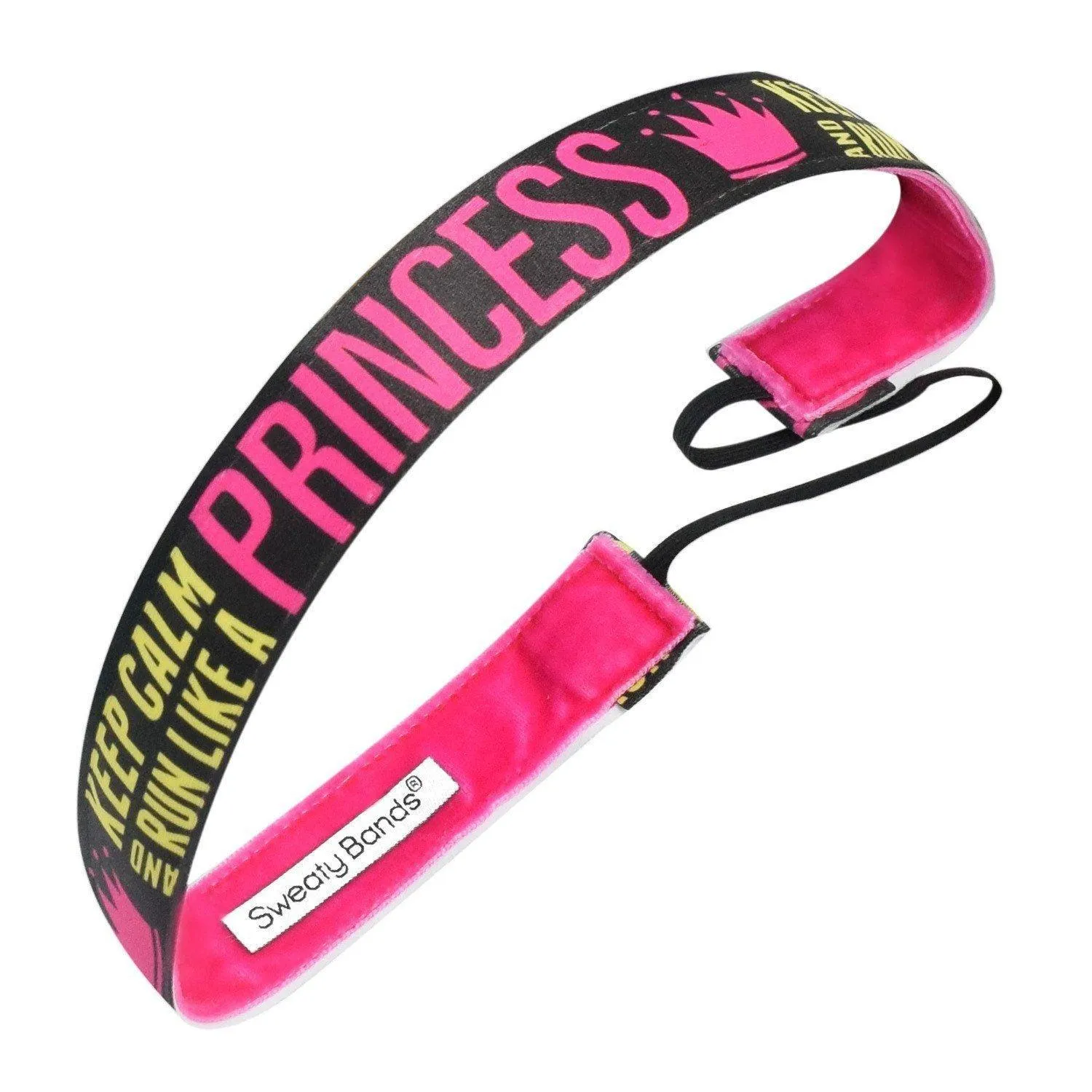 Keep Calm and Run Like A Princess | Black, Pink | 1 Inch