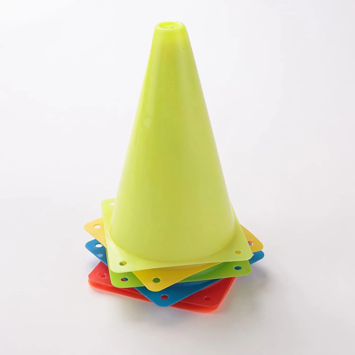 Kuber Industries Sports Agility Training Ground Marker Cone Pack of 12 (Multicolor)