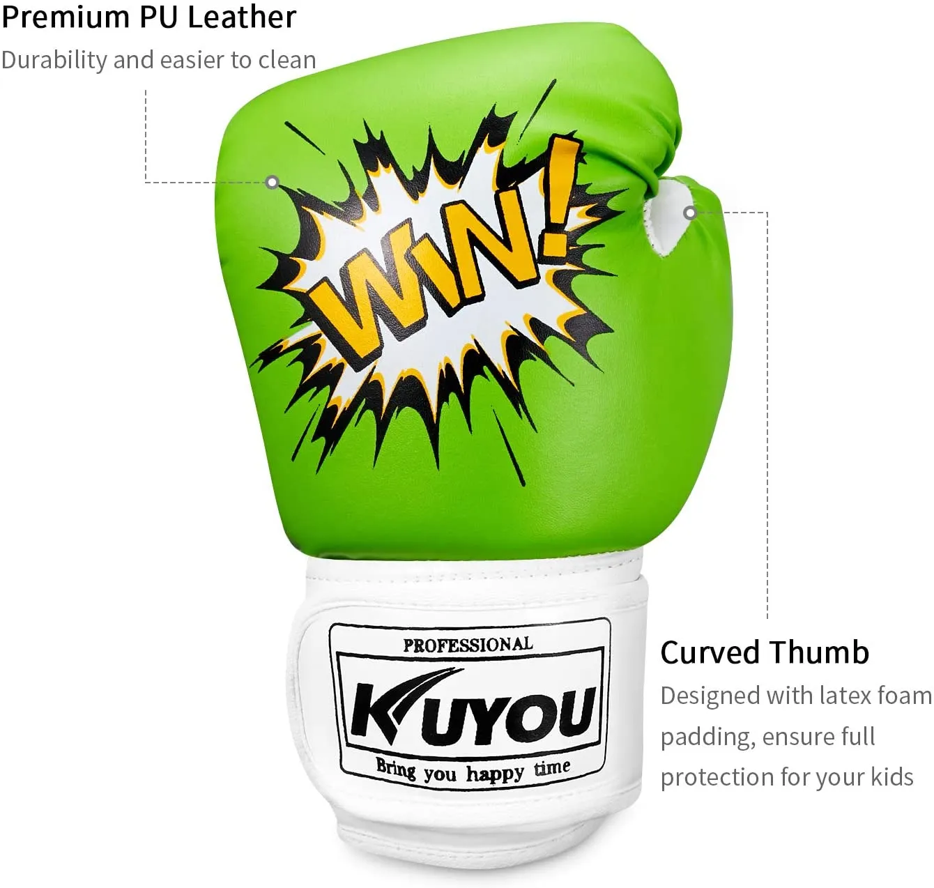 KUYOU Kids Cartoon Sparring Boxing Gloves for Age 5-12 Years