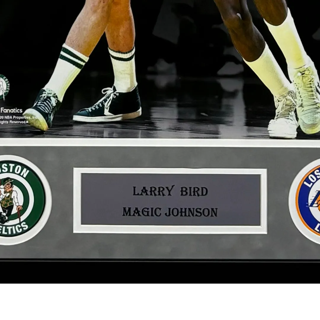 Larry Bird and Magic Johnson Dual Signed Hand Signed & Framed 16x20 Basketball Photo