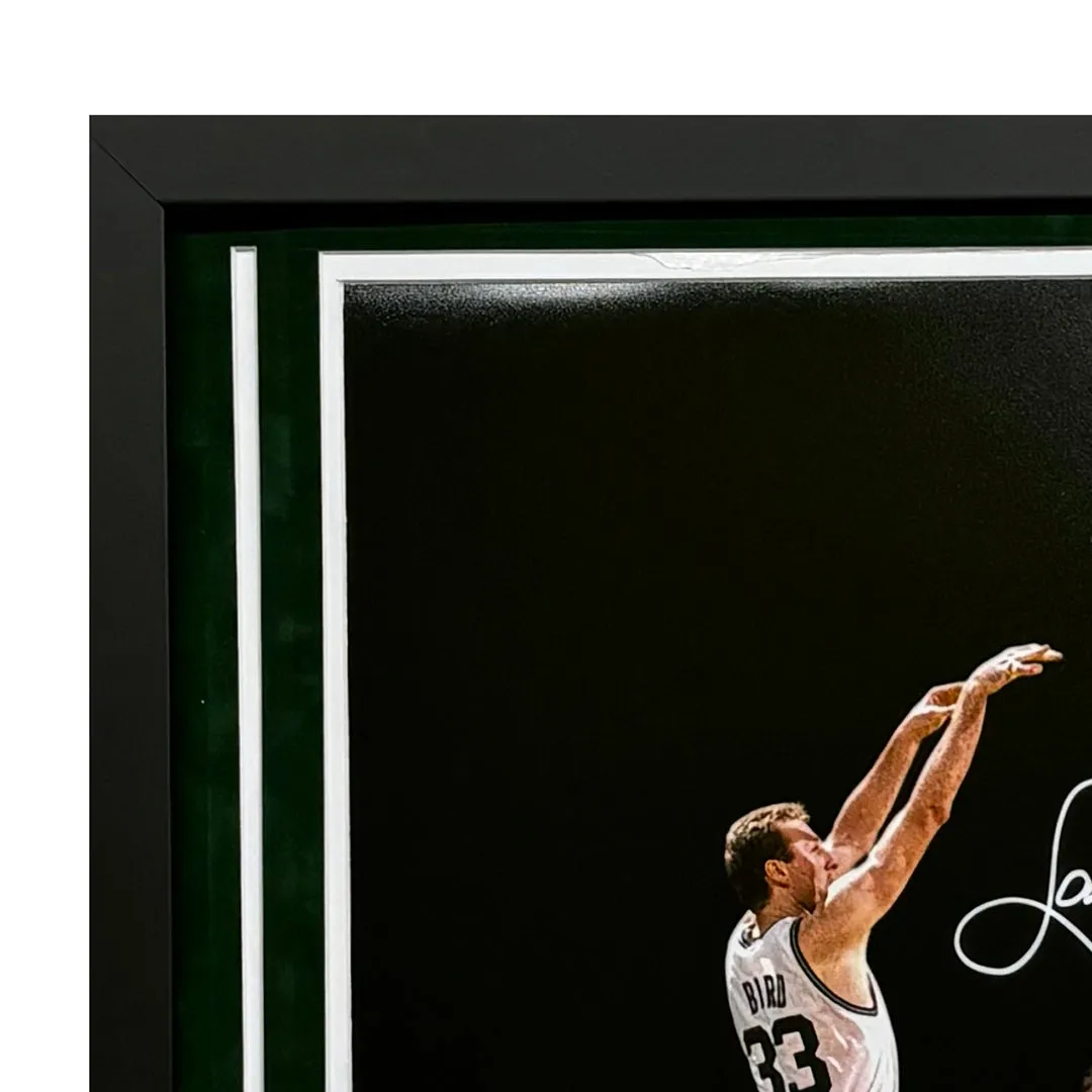 Larry Bird Hand Signed & Framed Boston Celtics 16x20 Basketball Photo