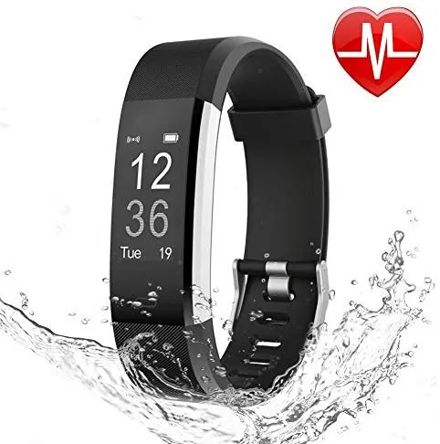 LETSCOM Fitness Tracker HR, Activity Tracker Watch with Heart Rate Monitor, Waterproof Smart Fitness Band with Step Counter, Calorie Counter, Pedometer Watch