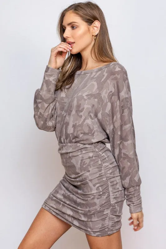 Long Camo Loungwear Dress