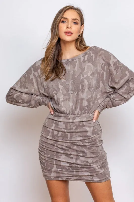 Long Camo Loungwear Dress