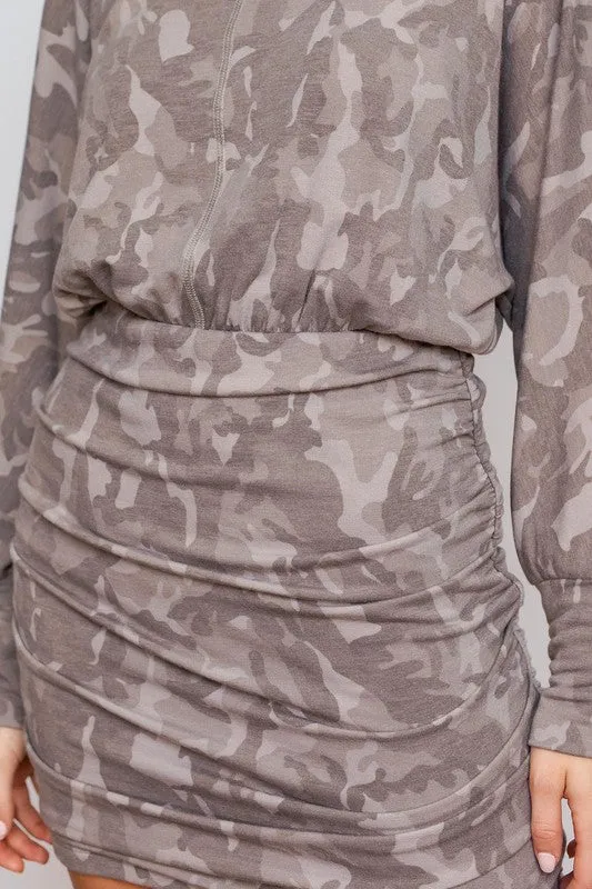 Long Camo Loungwear Dress