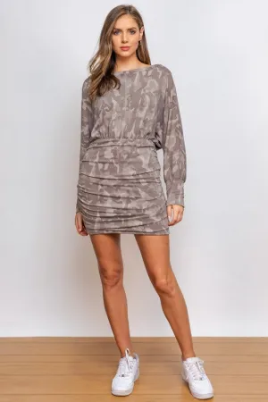 Long Camo Loungwear Dress