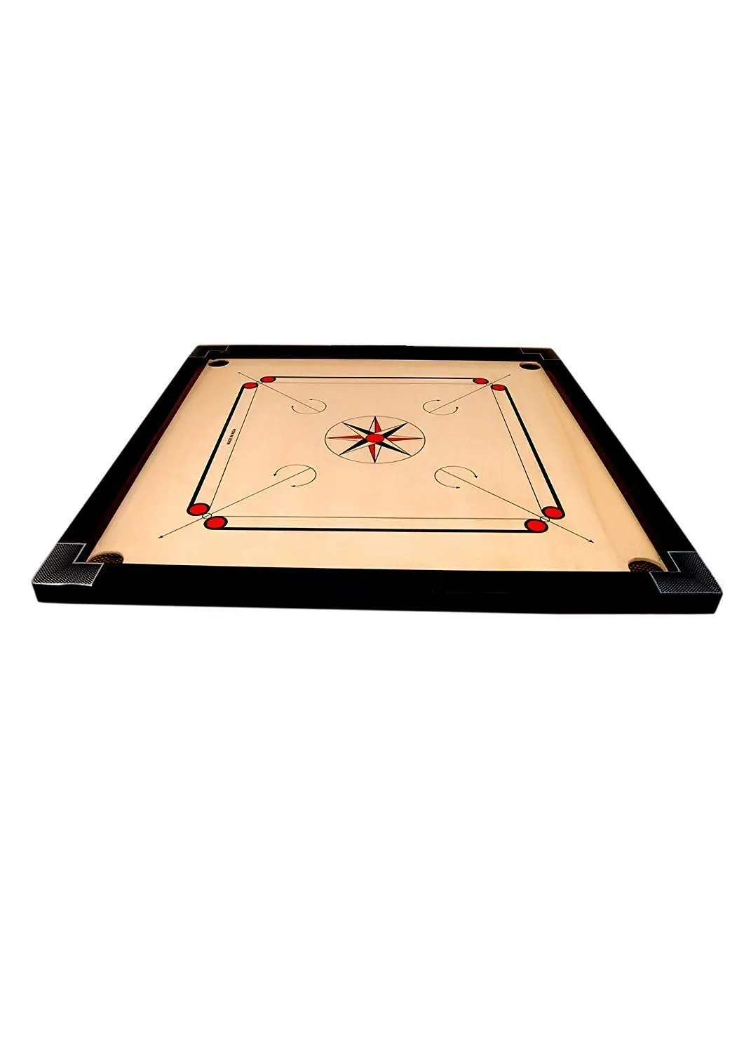 M ART Carrom Board Rough and Smooth Polish Finish Medium Size 26*26" with PAKKI PLY with Coins, Powder and Striker Free.