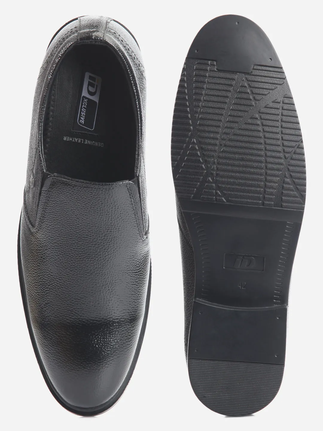 Men's Black Comfort fit Round Toe Slip On (ID2218)