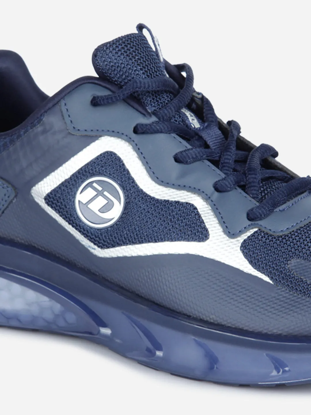 Men's Navy Blue Translucent Sole Sneaker (ID7515)