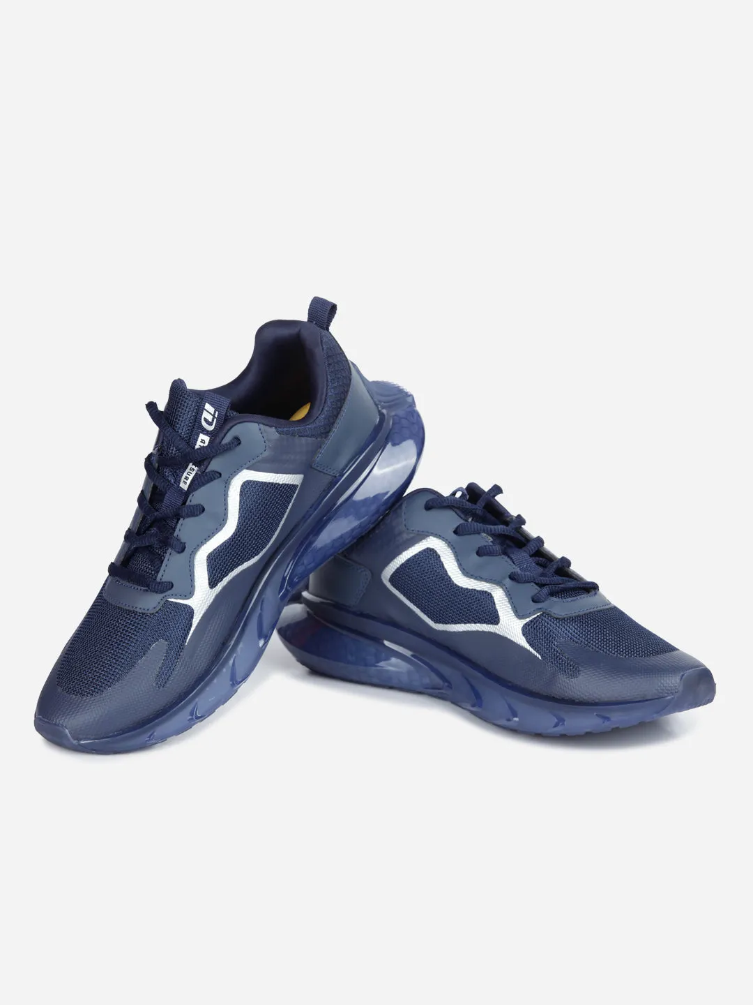 Men's Navy Blue Translucent Sole Sneaker (ID7515)