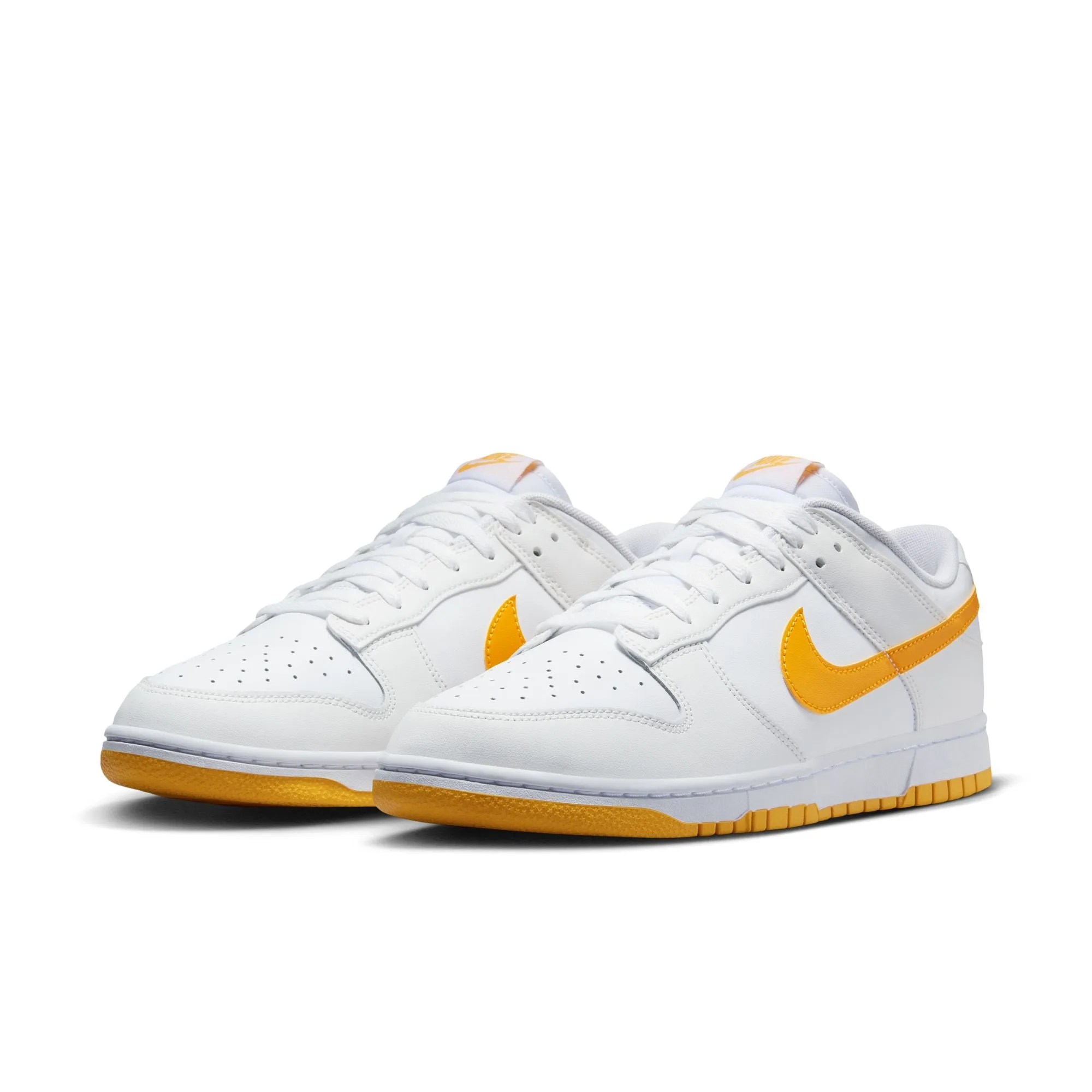 Men's Nike Dunk Low Retro -WHITE/UNIVERSITY GOLD-SUMMIT WHITE