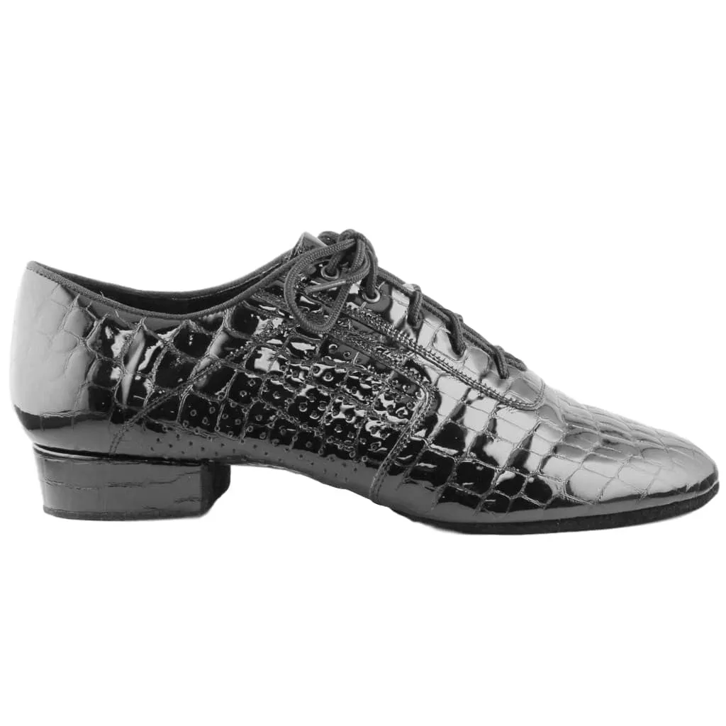 Men's Smooth Dance Shoes, 1109 Oxford Flexi M, Crocodile Patent Leather