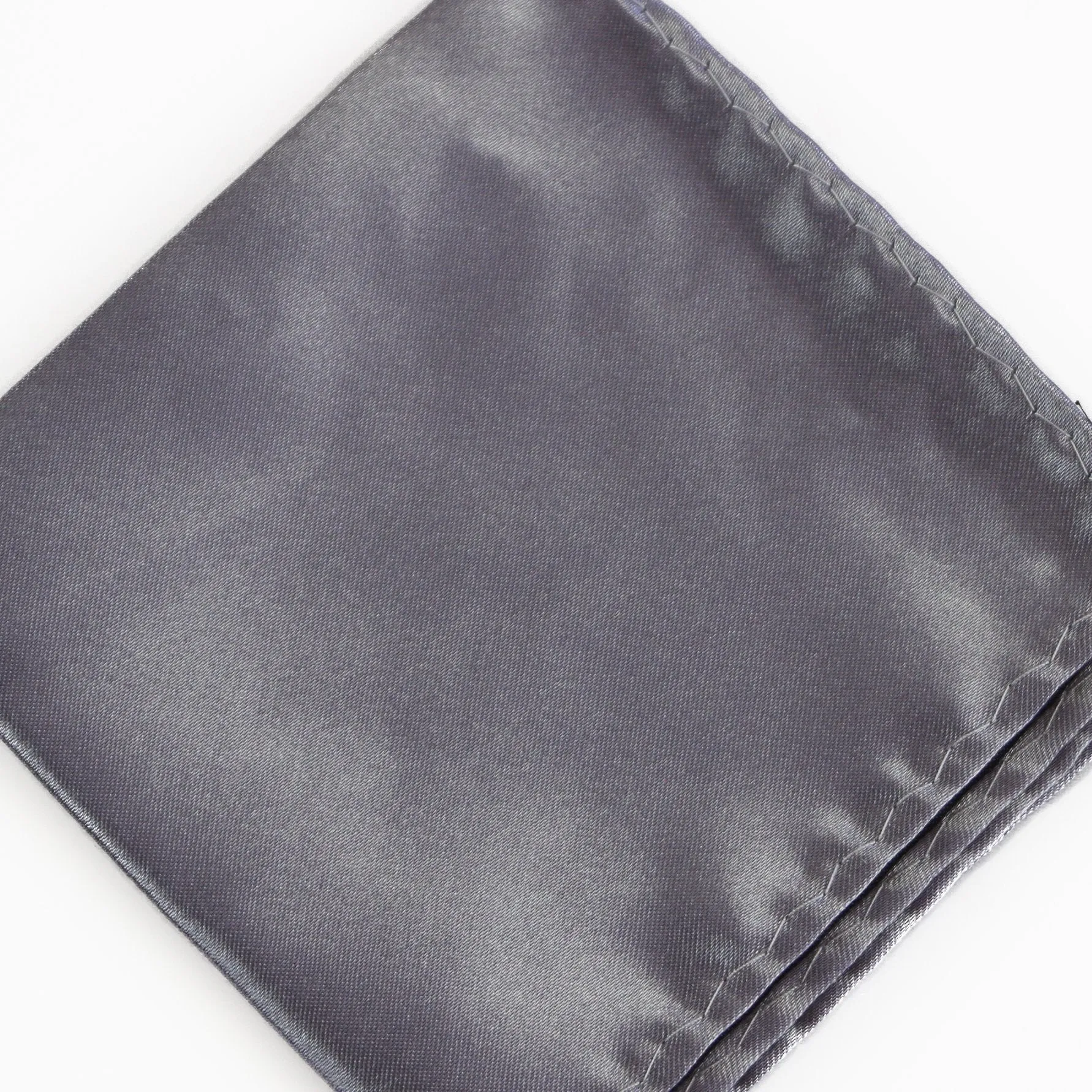 Mens Smooth Rhino Grey Pocket Square