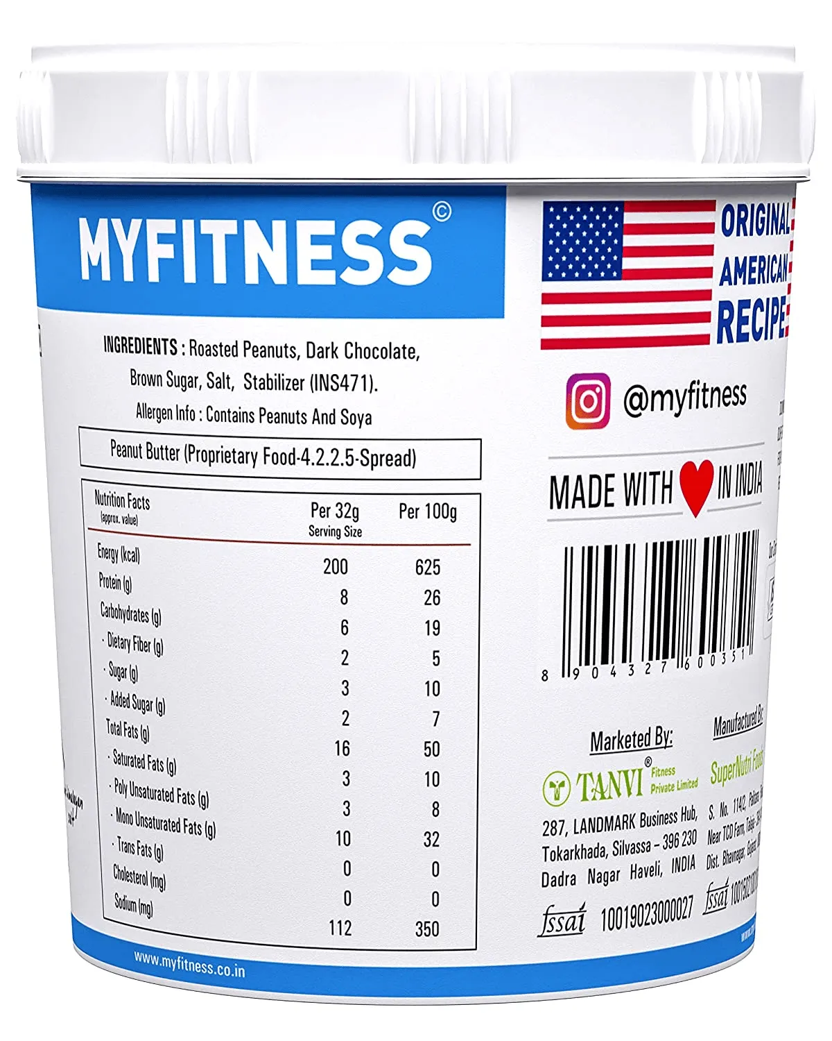 Myfitness Chocolate Peanut Butter Smooth