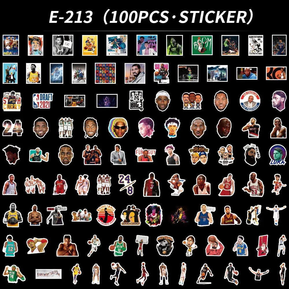 NBA Basketball Stickers Star Team Hall of Fame Notebook Desktop Computer Luggage Cup DIY Decoration Sticker Waterproof LOGO