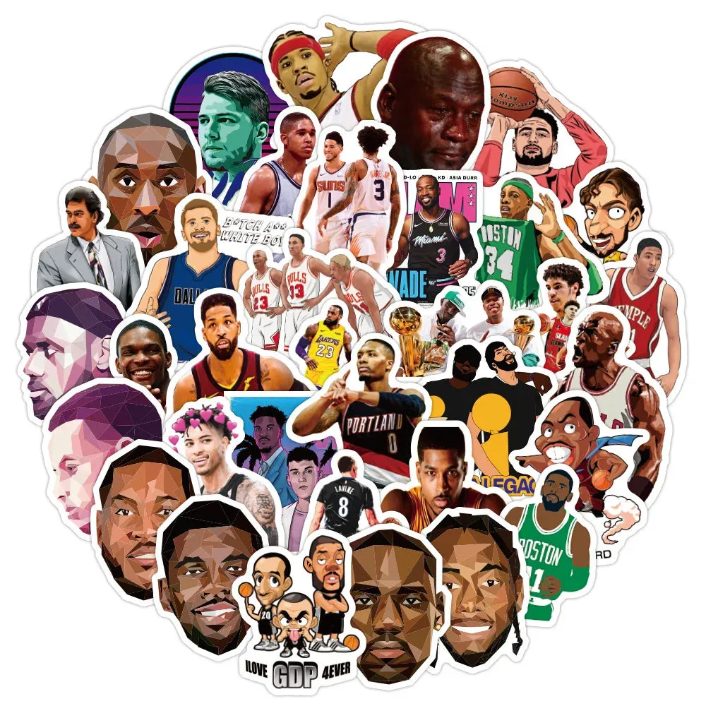 NBA Basketball Stickers Star Team