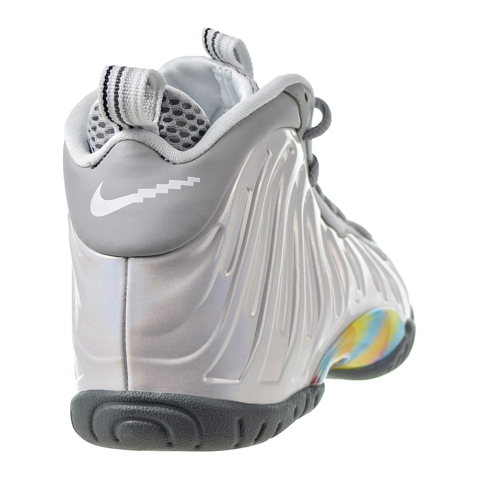 Nike Little Posite One Big Kid's Shoes Light Smoke Grey-Blue Fury