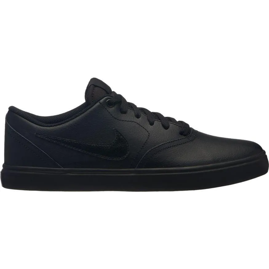 Nike SB Mens Check Solarsoft Black Black Skateboarding Shoe