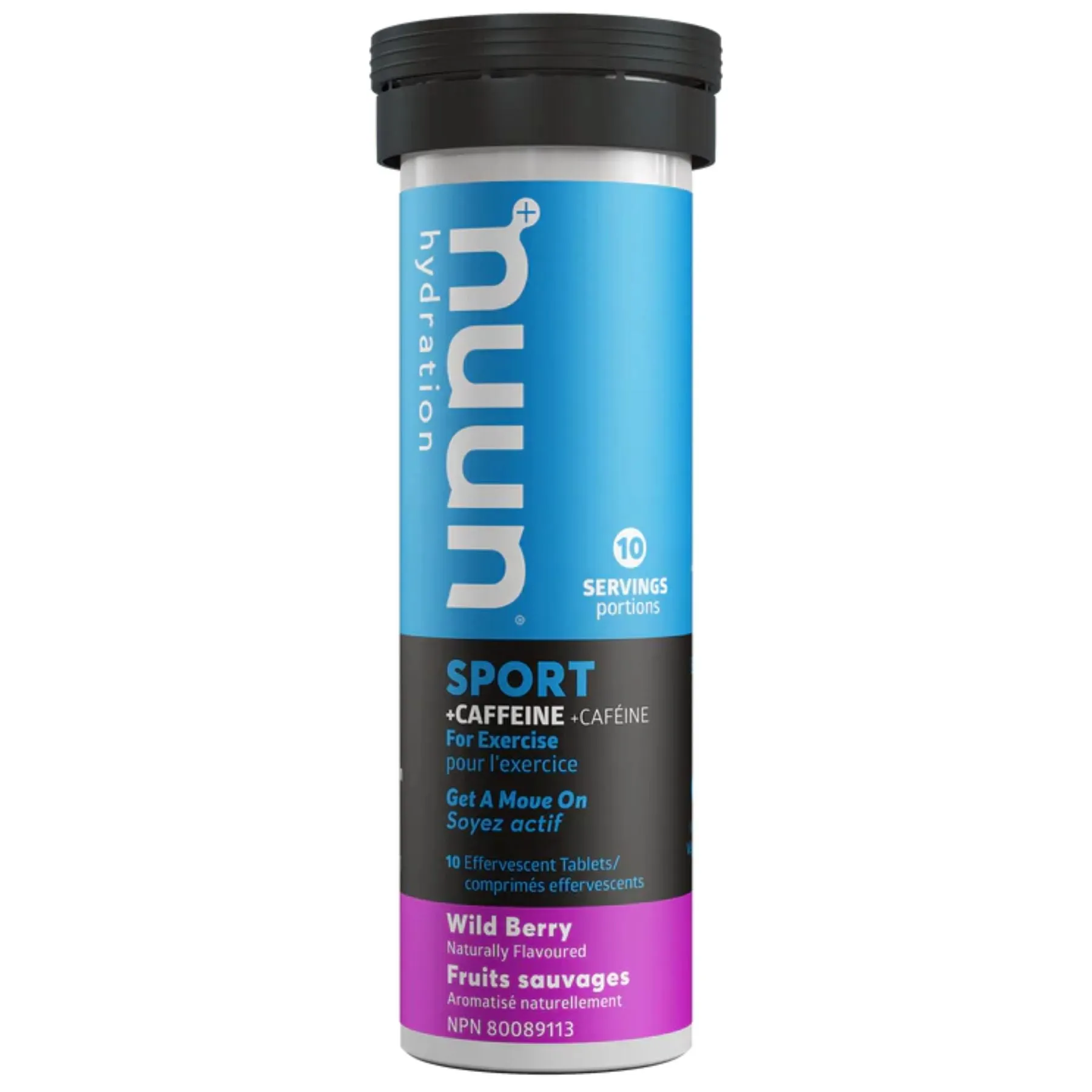 Nuun Sport Hydration   Caffeine - Wild Berry 10s