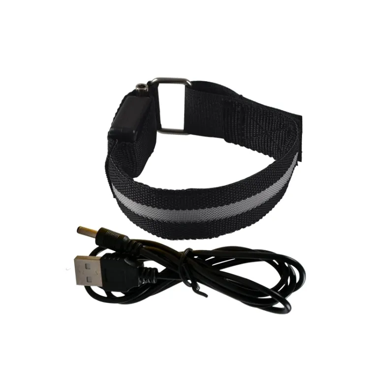 Nylon Night Sports LED Light Armband Light Bracelet, Specification:Battery Version(Colorful)