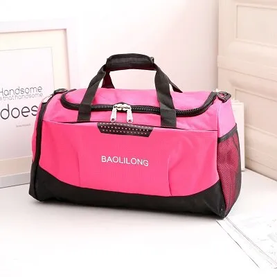 Nylon Waterproof Gym Bag Independent Shoes Pocket