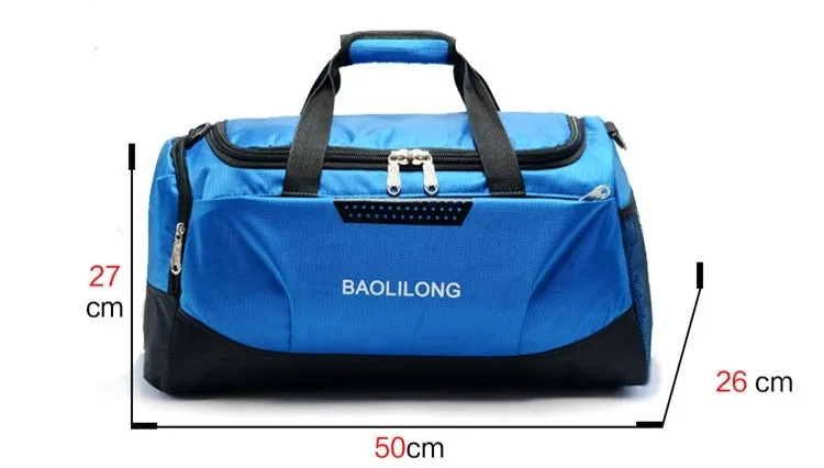 Nylon Waterproof Gym Bag Independent Shoes Pocket