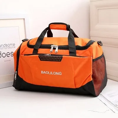 Nylon Waterproof Gym Bag Independent Shoes Pocket