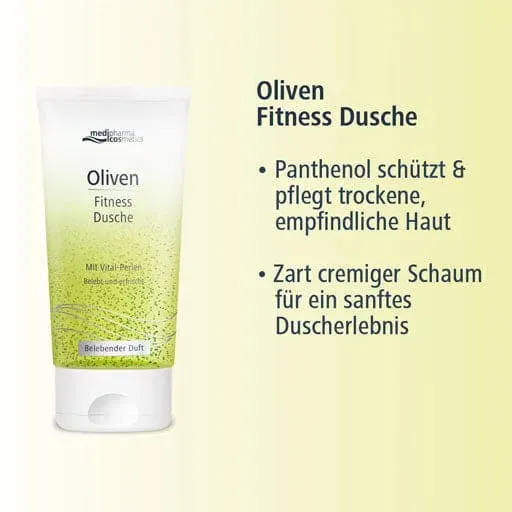 Olive oil, panthenol, OLIVEN FITNESS shower