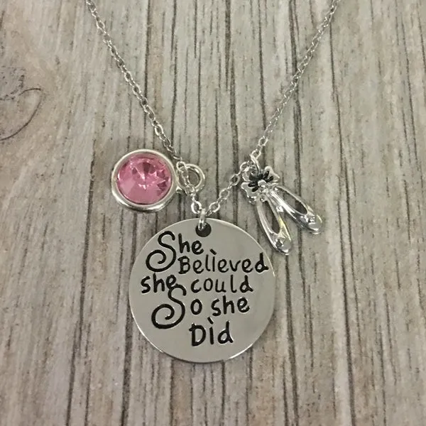 Personalized Dance Necklace with Inspirational Charms