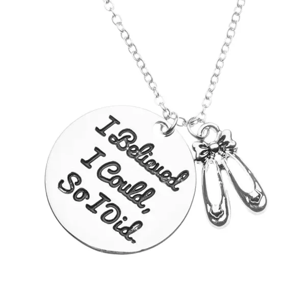 Personalized Dance Necklace with Inspirational Charms