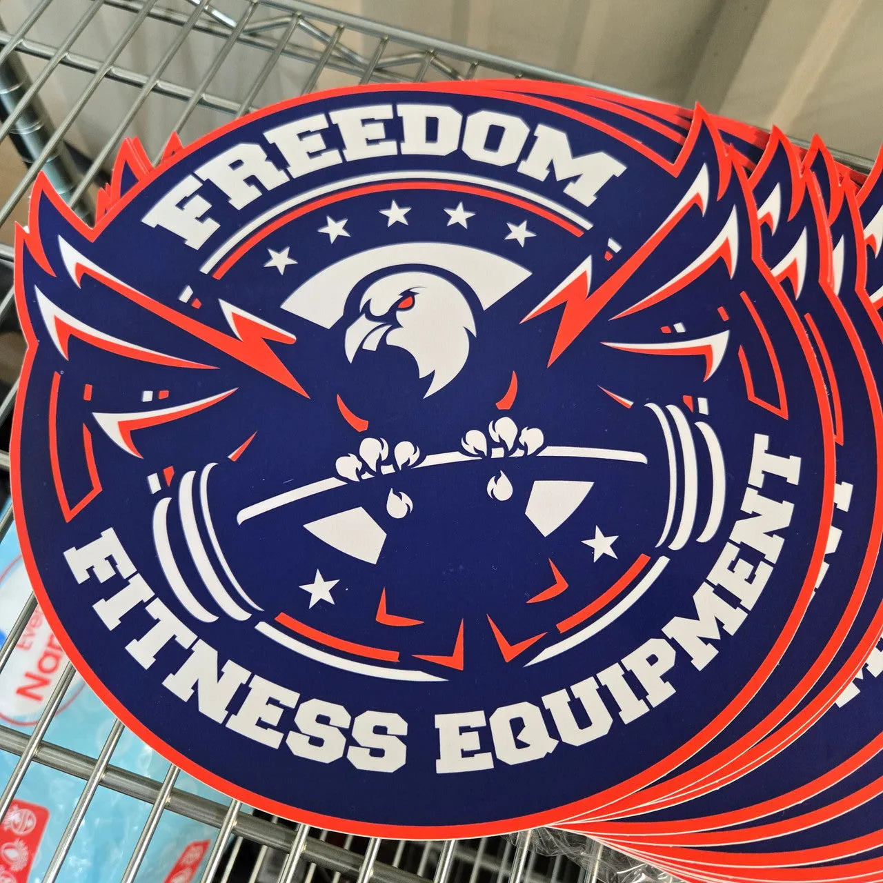 PREMIUM Freedom Fitness Sticker/Bumper Sticker Emblem Logo (12" Large)