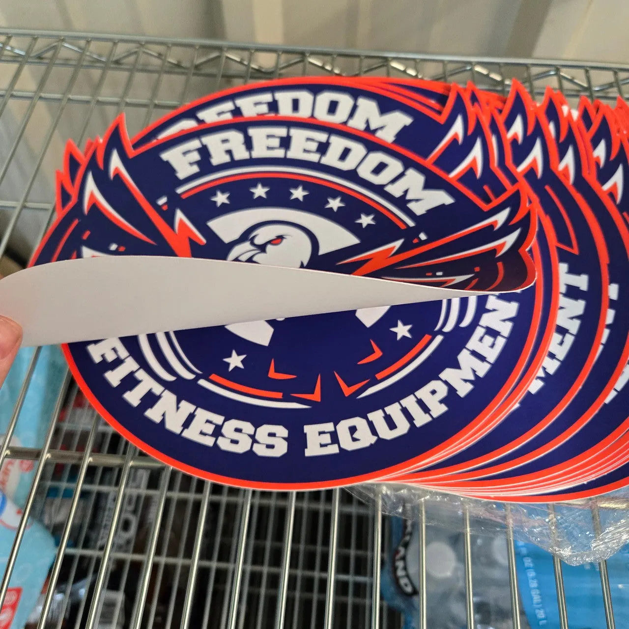 PREMIUM Freedom Fitness Sticker/Bumper Sticker Emblem Logo (12" Large)