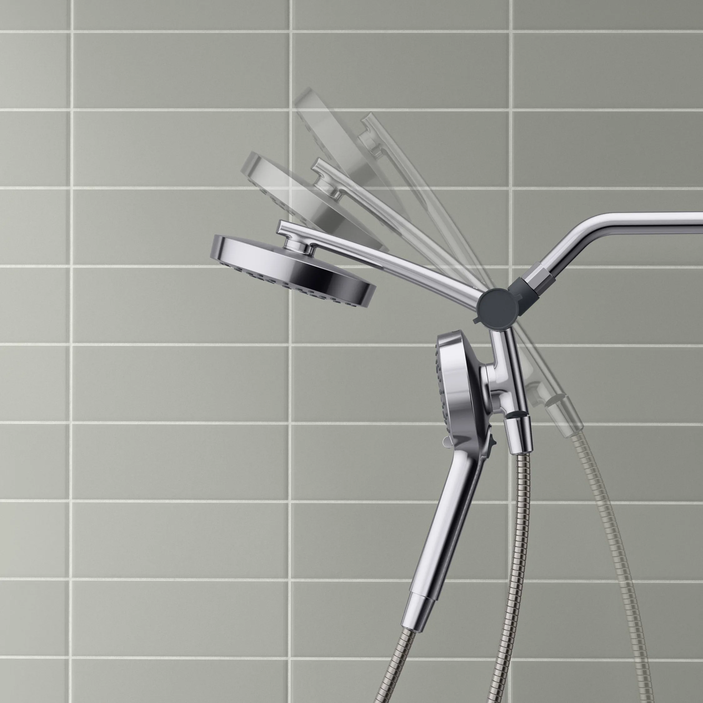 Prone 3-In-1 Multifunction Shower Head with Powersweep