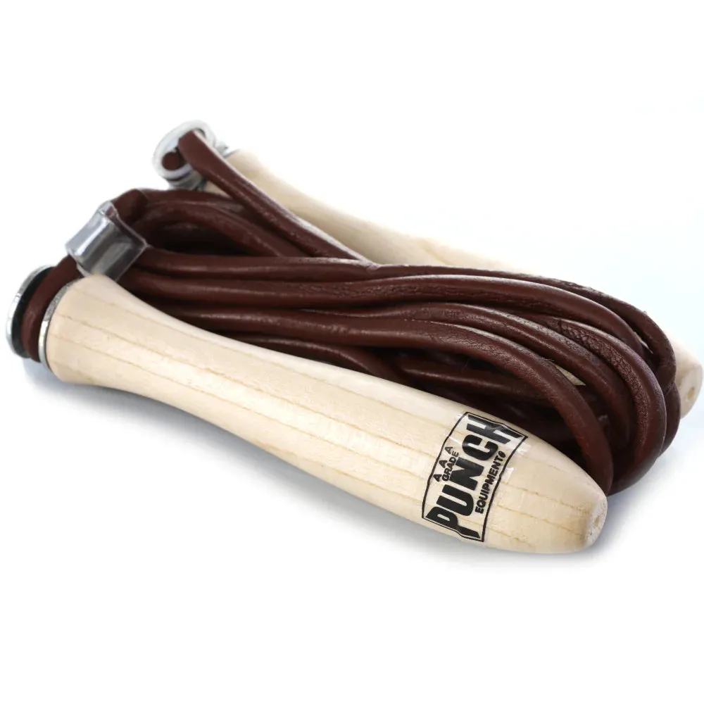 Punch Leather Skipping Rope