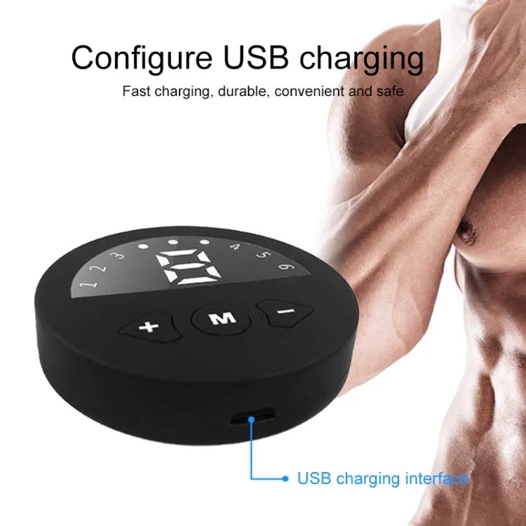 Q88Q USB Charging Abdominal Muscle Sticker Abdominal Muscle Trainer with LED Digital Display & Left and Right Arm Sticker