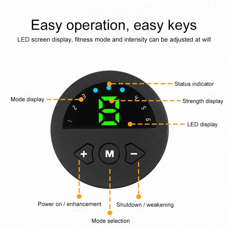 Q88Q USB Charging Abdominal Muscle Sticker Abdominal Muscle Trainer with LED Digital Display & Left and Right Arm Sticker