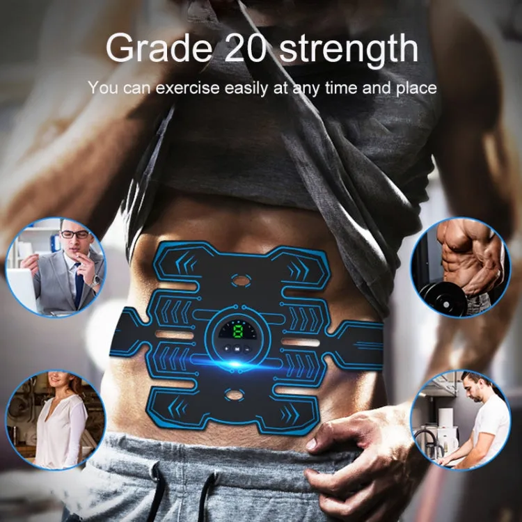 Q88Q USB Charging Abdominal Muscle Sticker Abdominal Muscle Trainer with LED Digital Display & Left and Right Arm Sticker